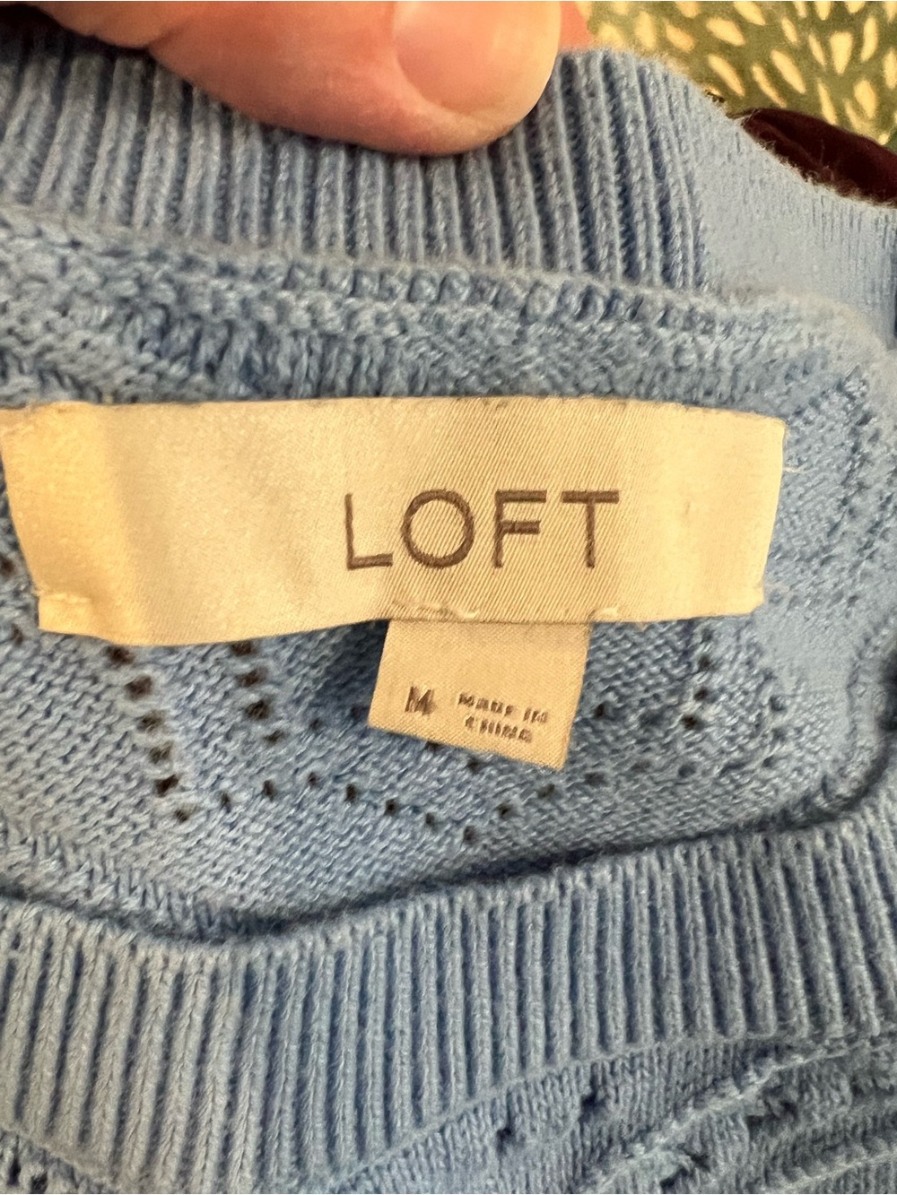 LOFT Sky Blue Knit Short Sleeve Top - Picture 11 of 12